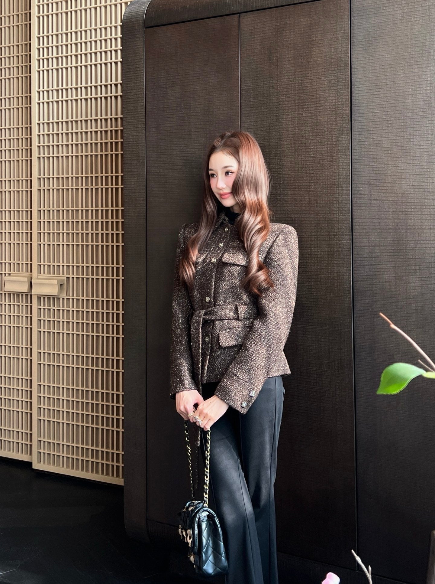 Chan NEW woven tweed jacket