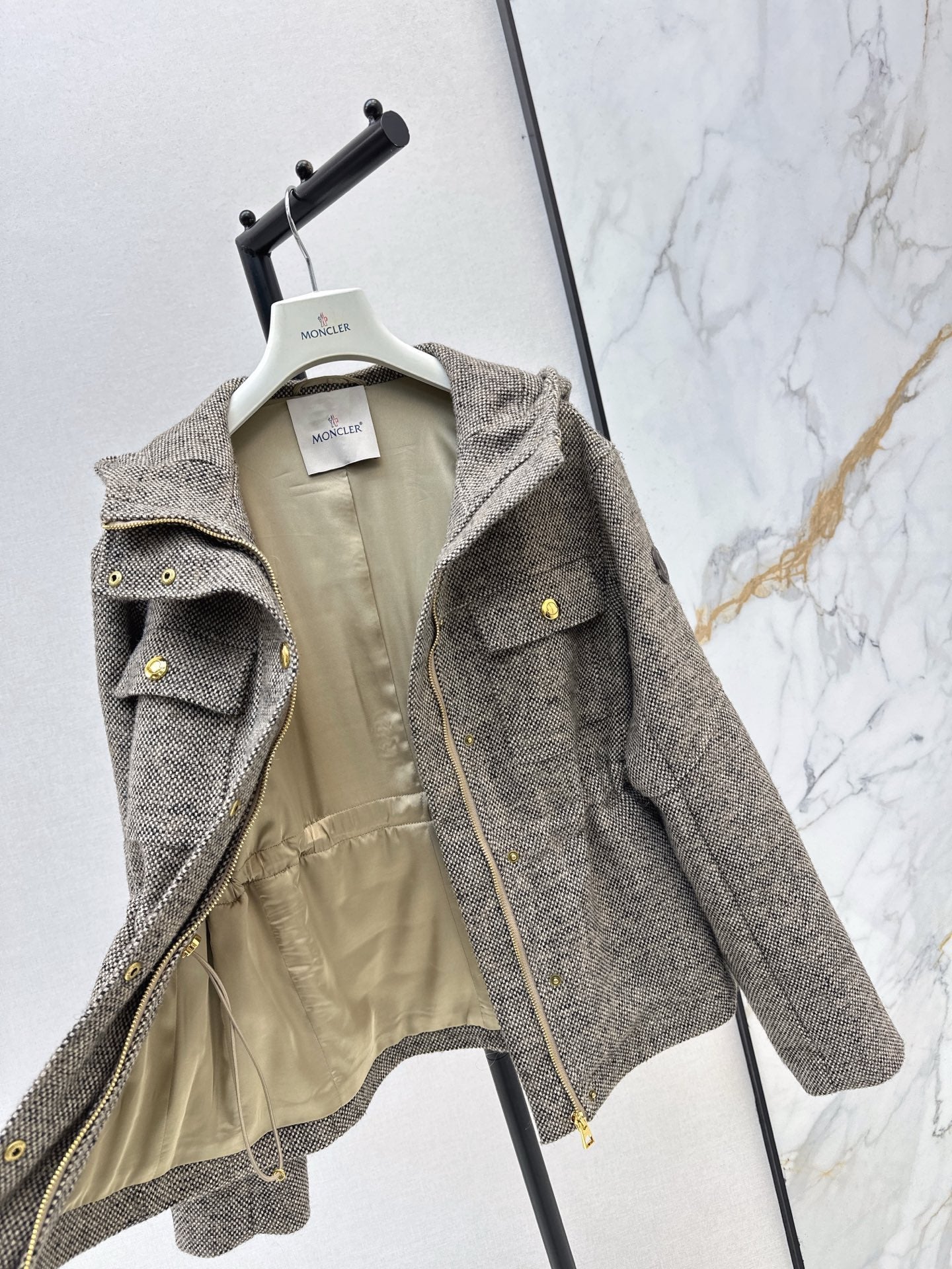 Monc NEW drawstring hooded jacket