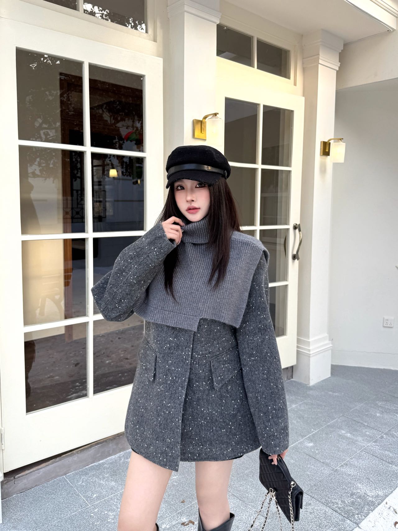 Max NEW wool jacket with shawl
