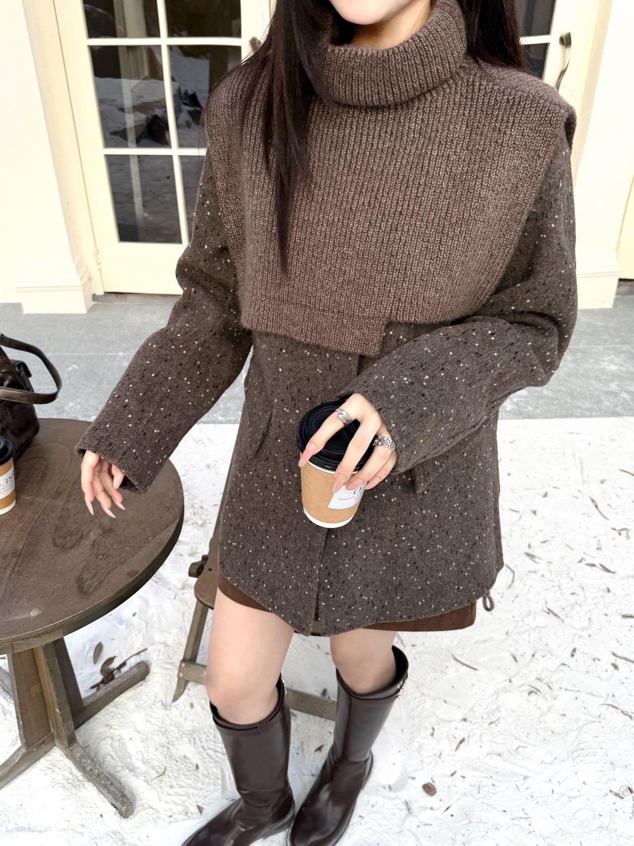 Max NEW wool jacket with shawl