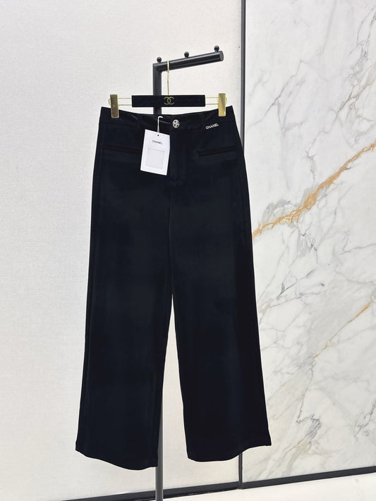 Chan NEW Velvet wide-leg pants