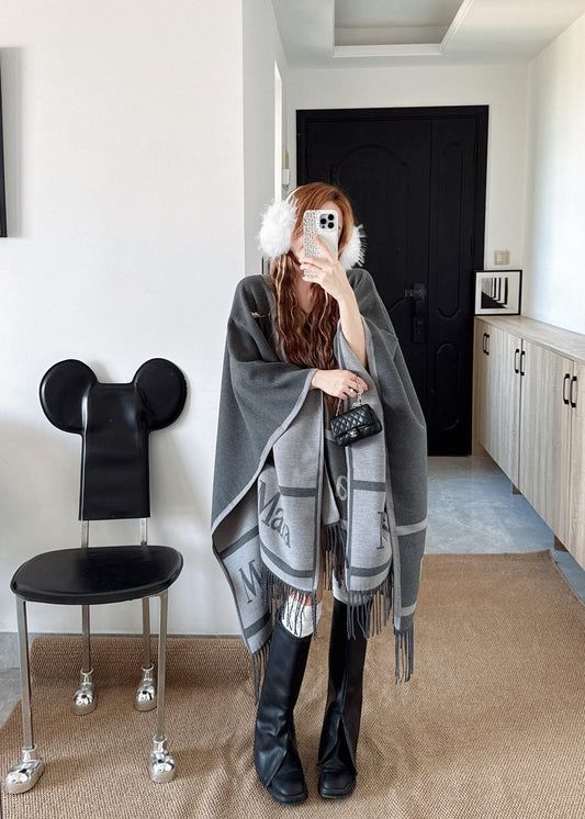 Max NEW Jacquard cape coat