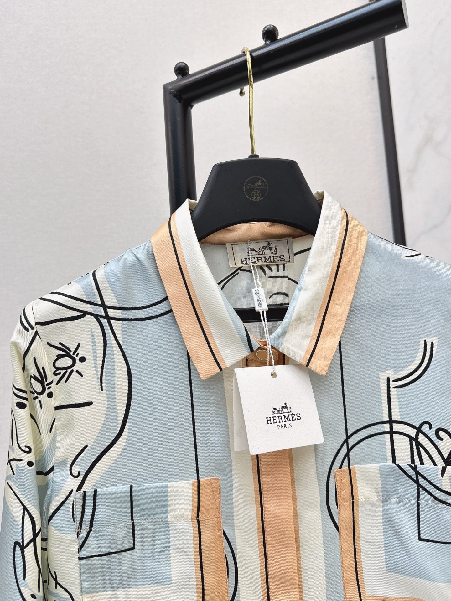 Herm NEW print silk shirts