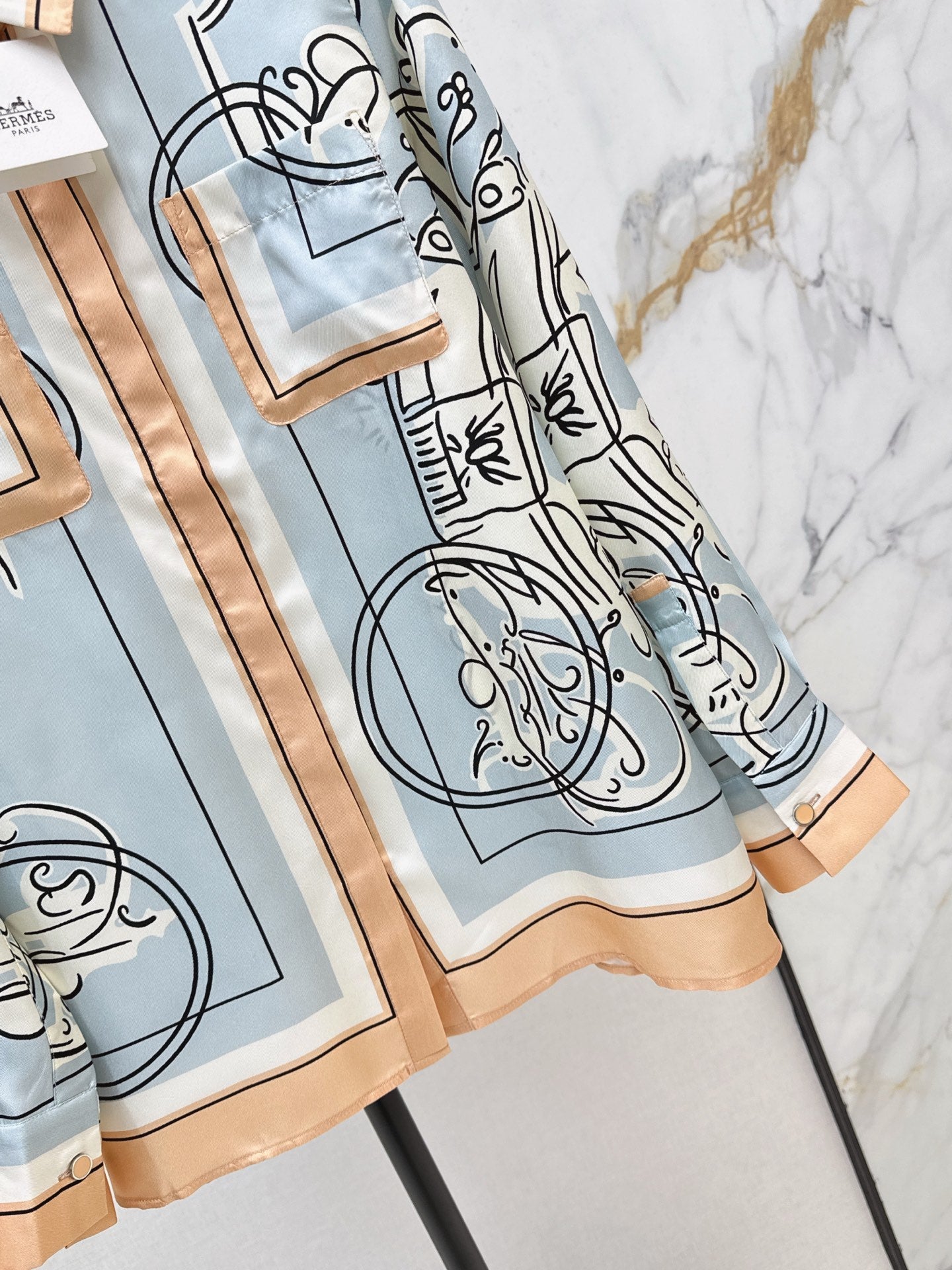 Herm NEW print silk shirts