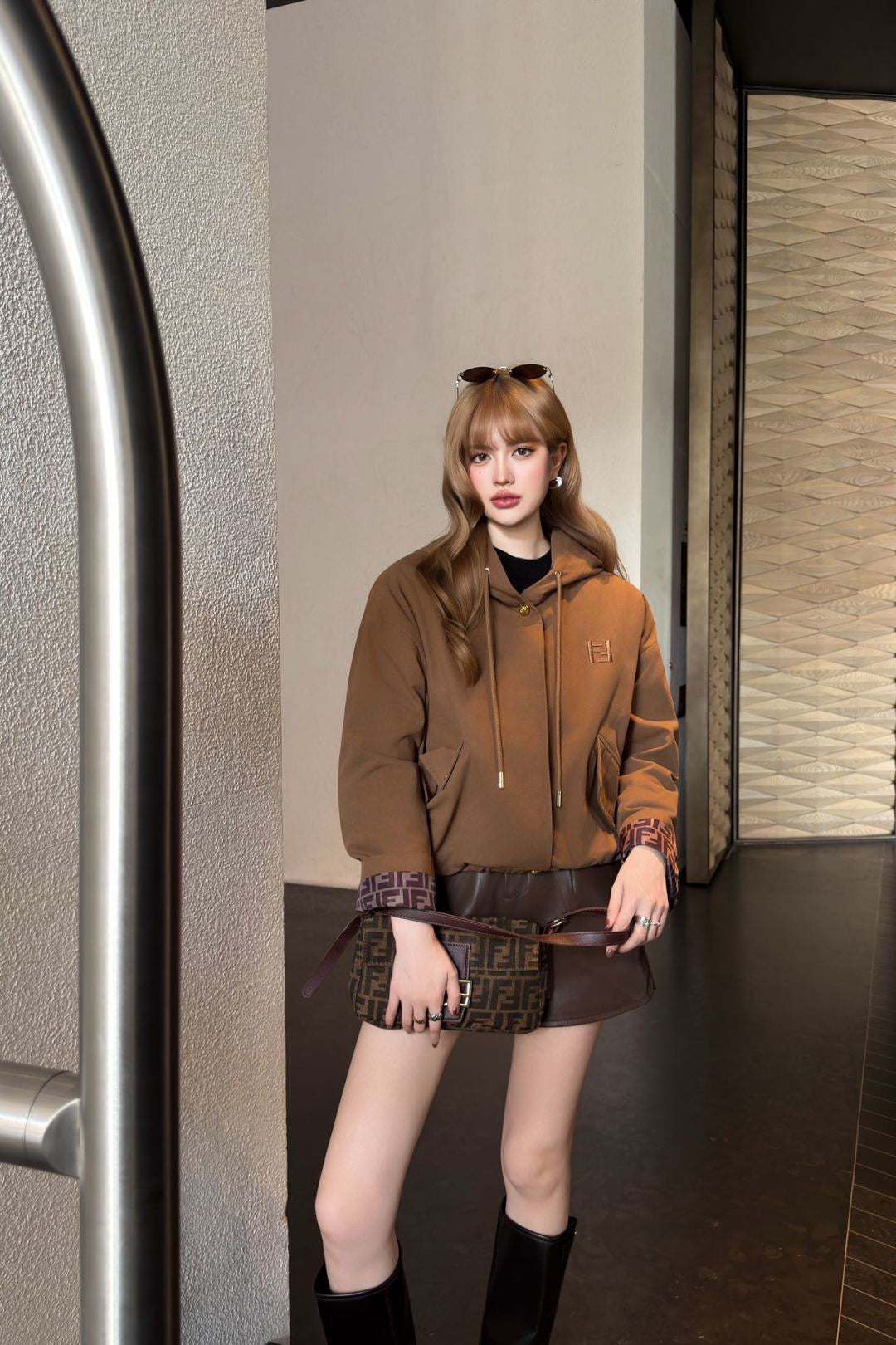 Fend NEW Hooded drawstring jacket