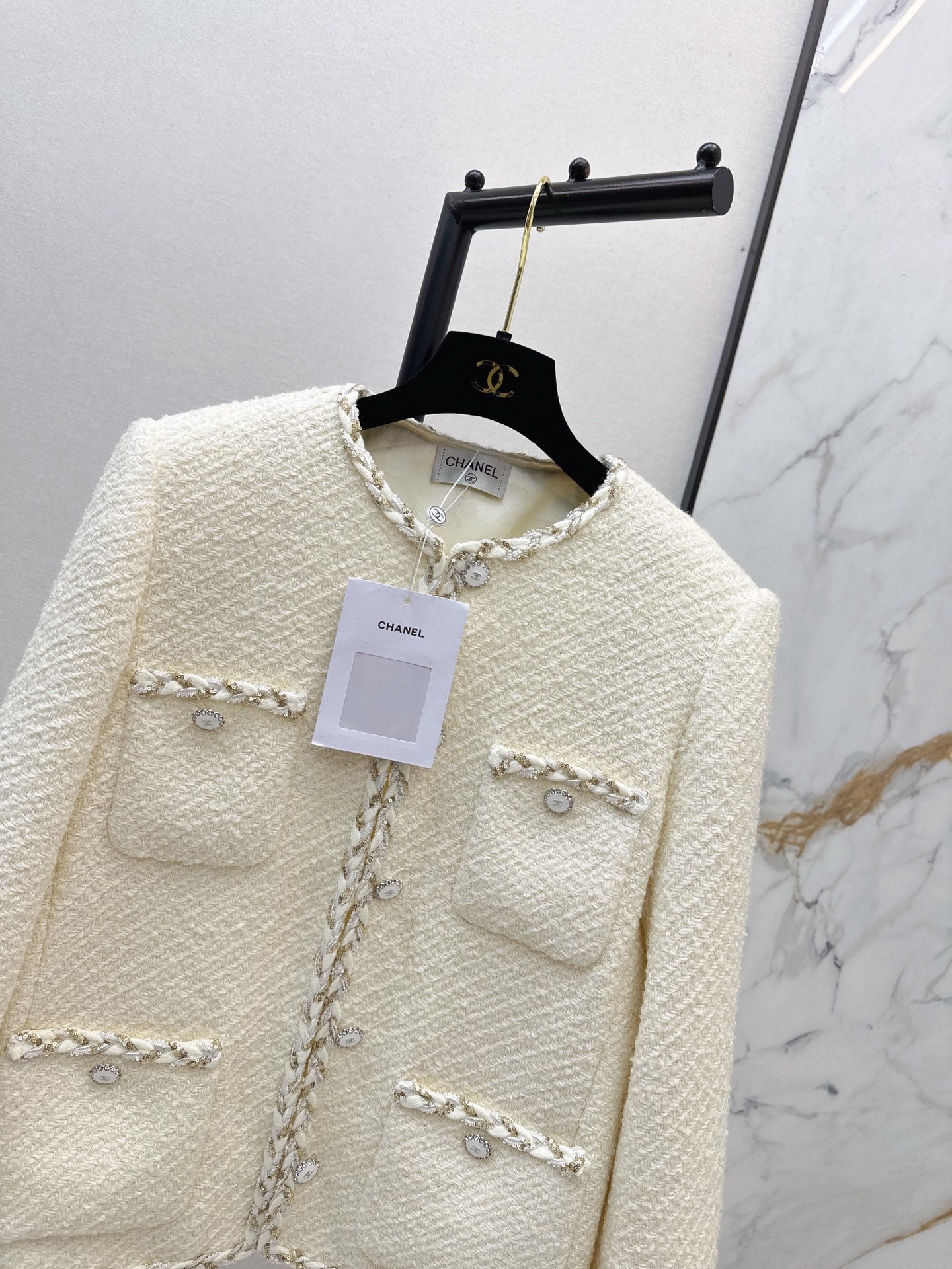 Chan NEW woven tweed jacket