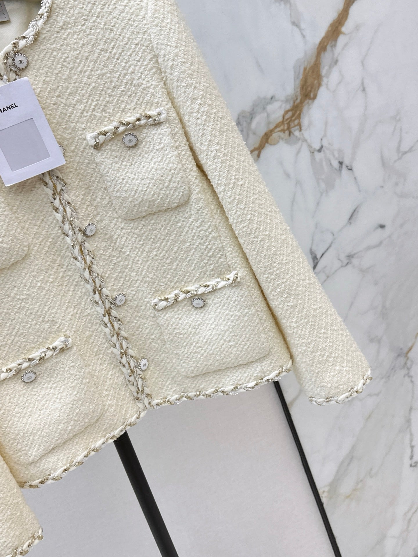 Chan NEW woven tweed jacket