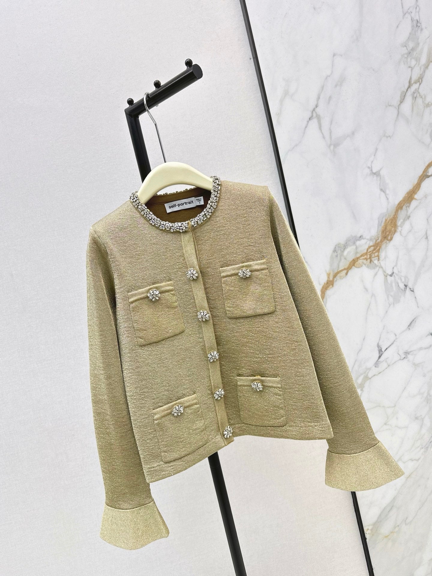 Sp NEW rhinestones knit cardigan