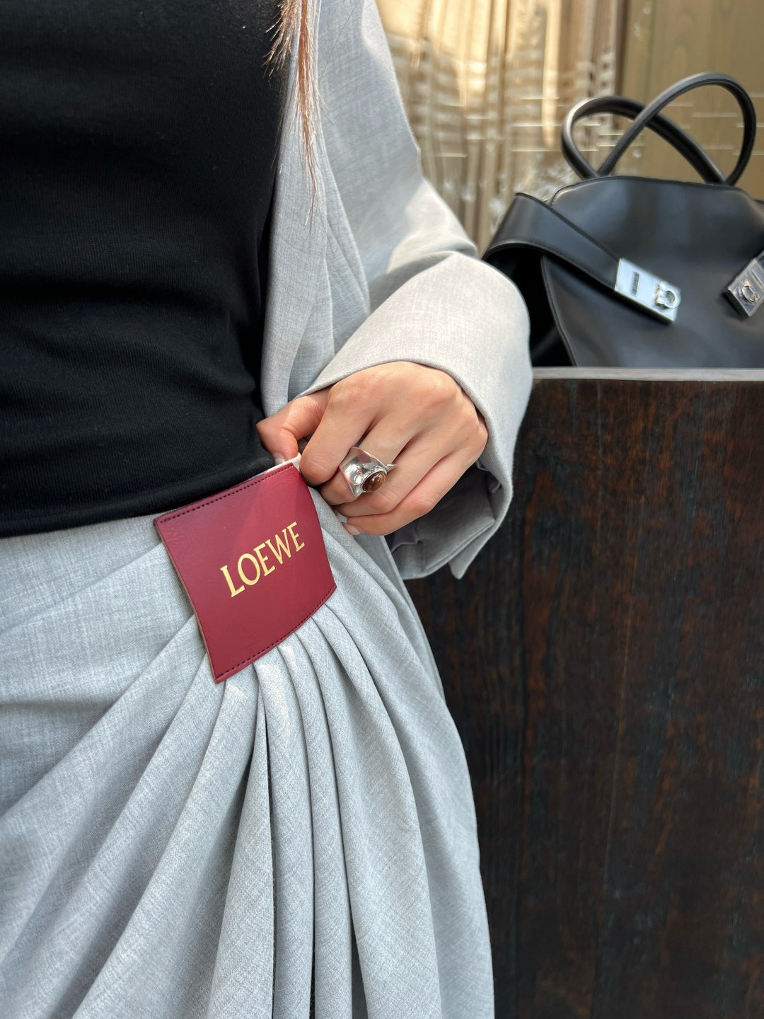 Loe NEW folds suits high-waist pants