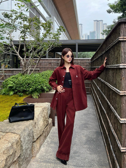 Ral NEW Embroidered corduroy shirt