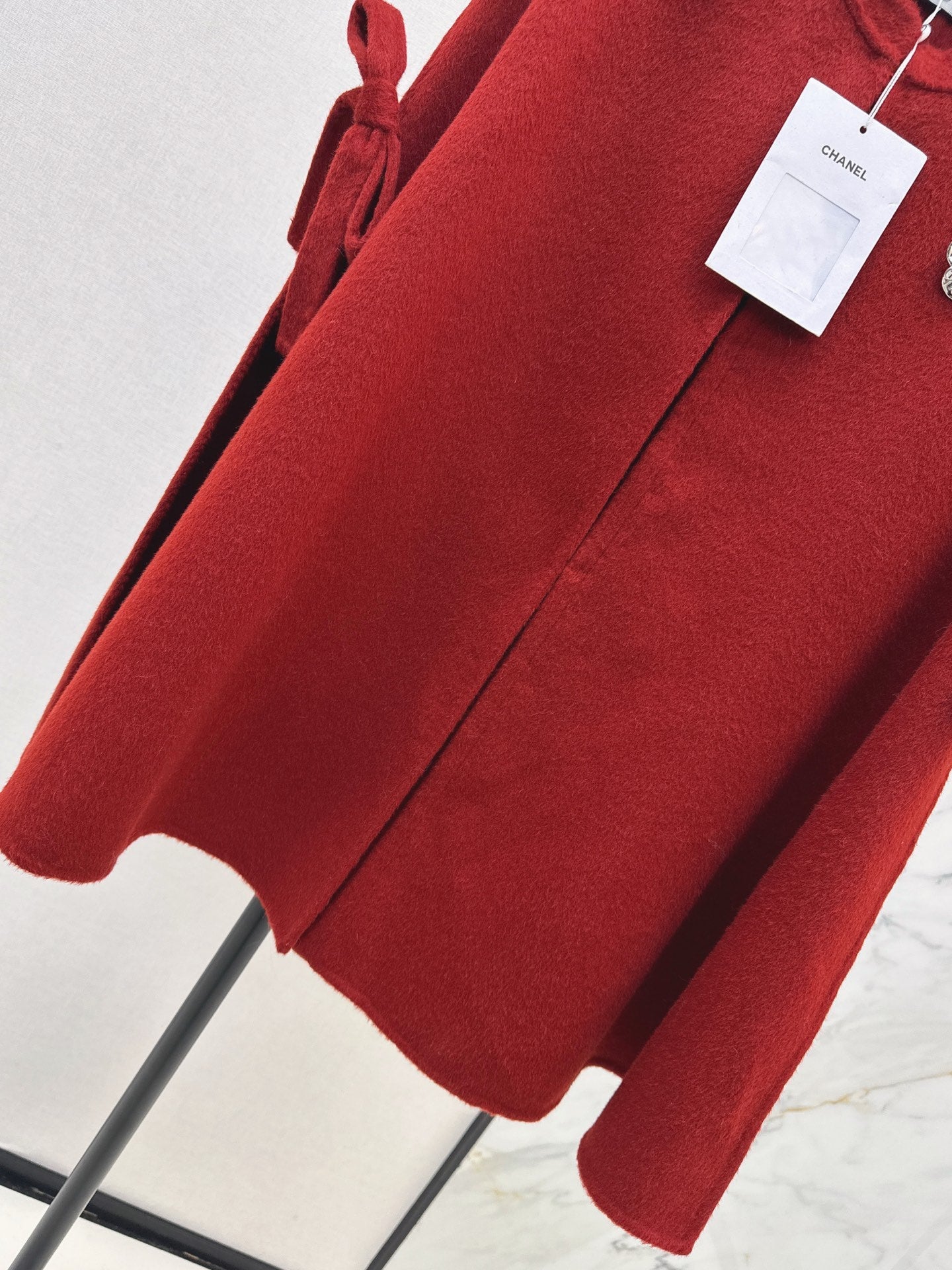 Chan NEW Bow-tie cape coat