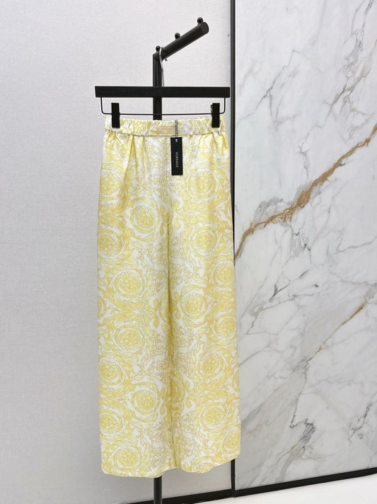 Ver NEW Printed silk straight-leg trousers
