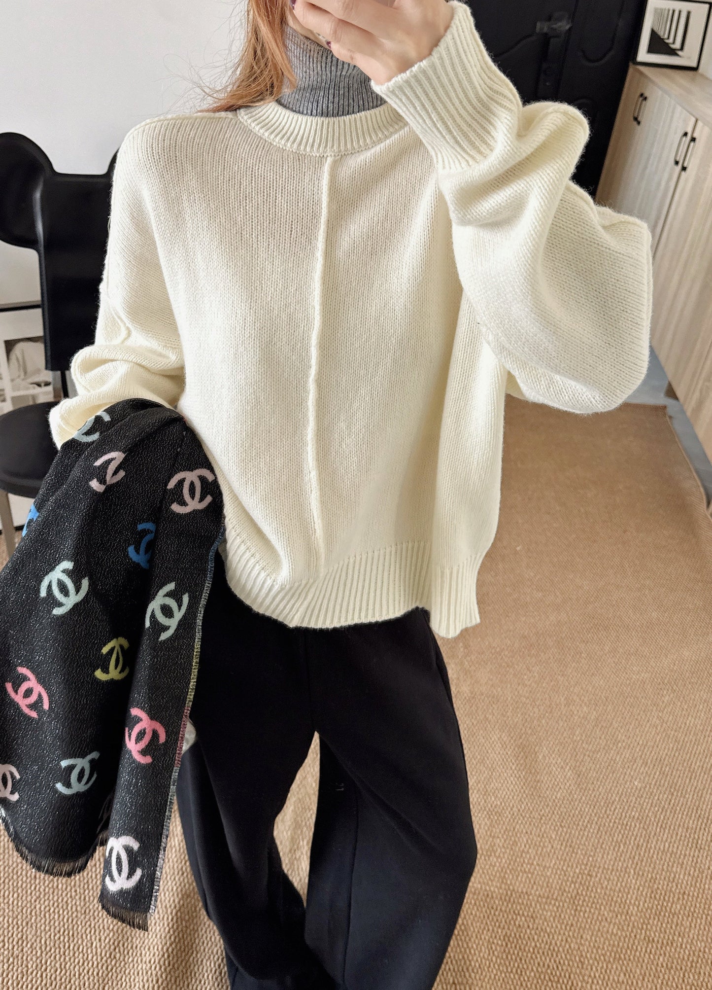 Brun NEW 2in1 contract sweater