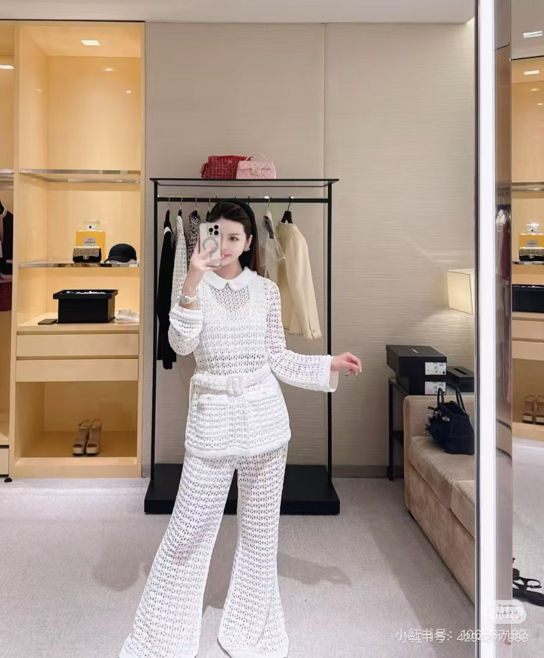 Chan NEW hollow knit pants