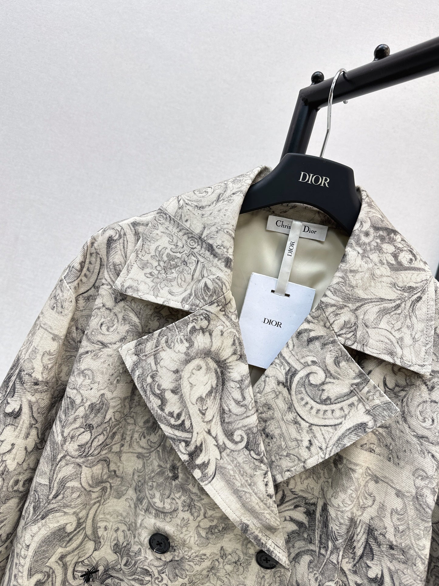 CD NEW print denim overcoats