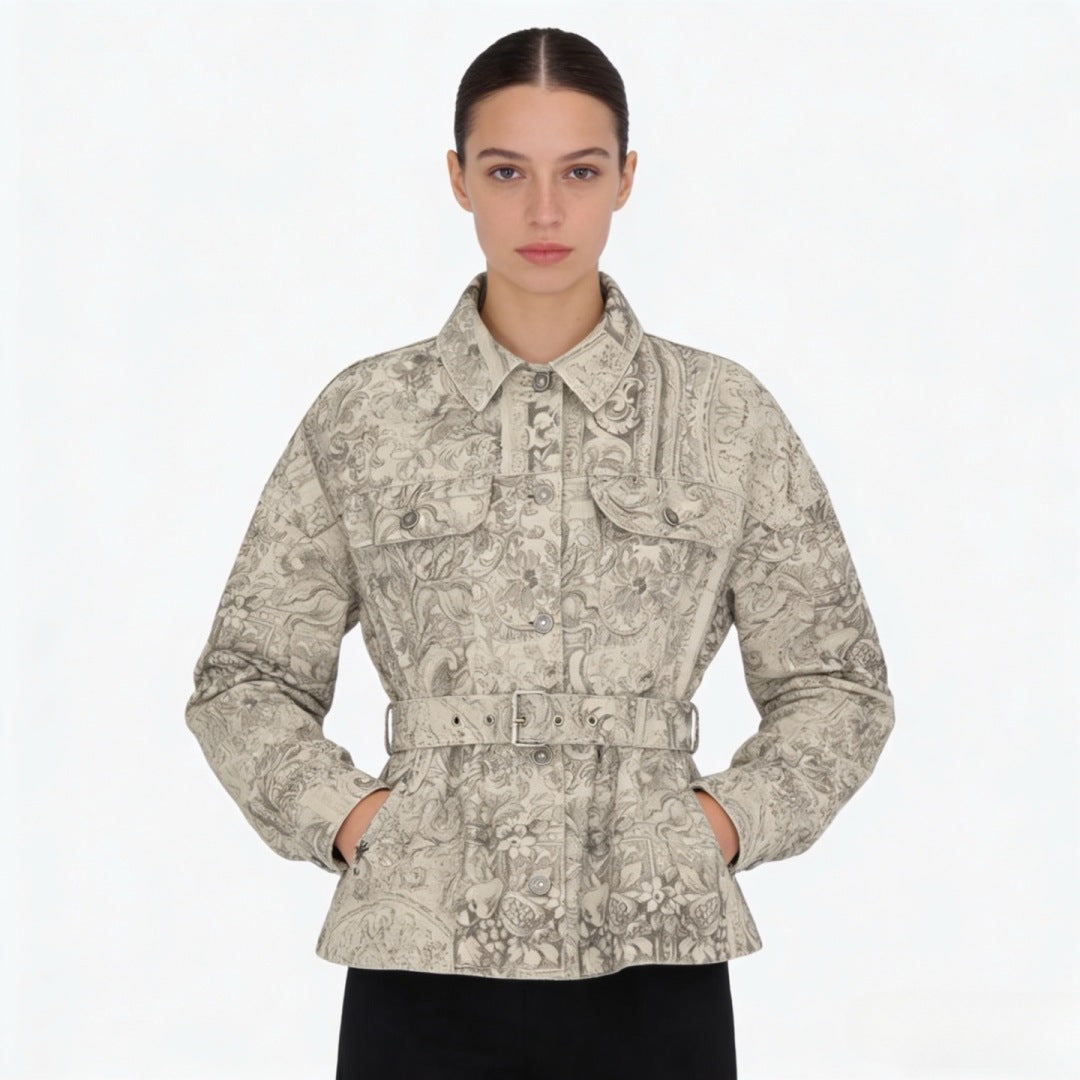 CD NEW printed denim jacket