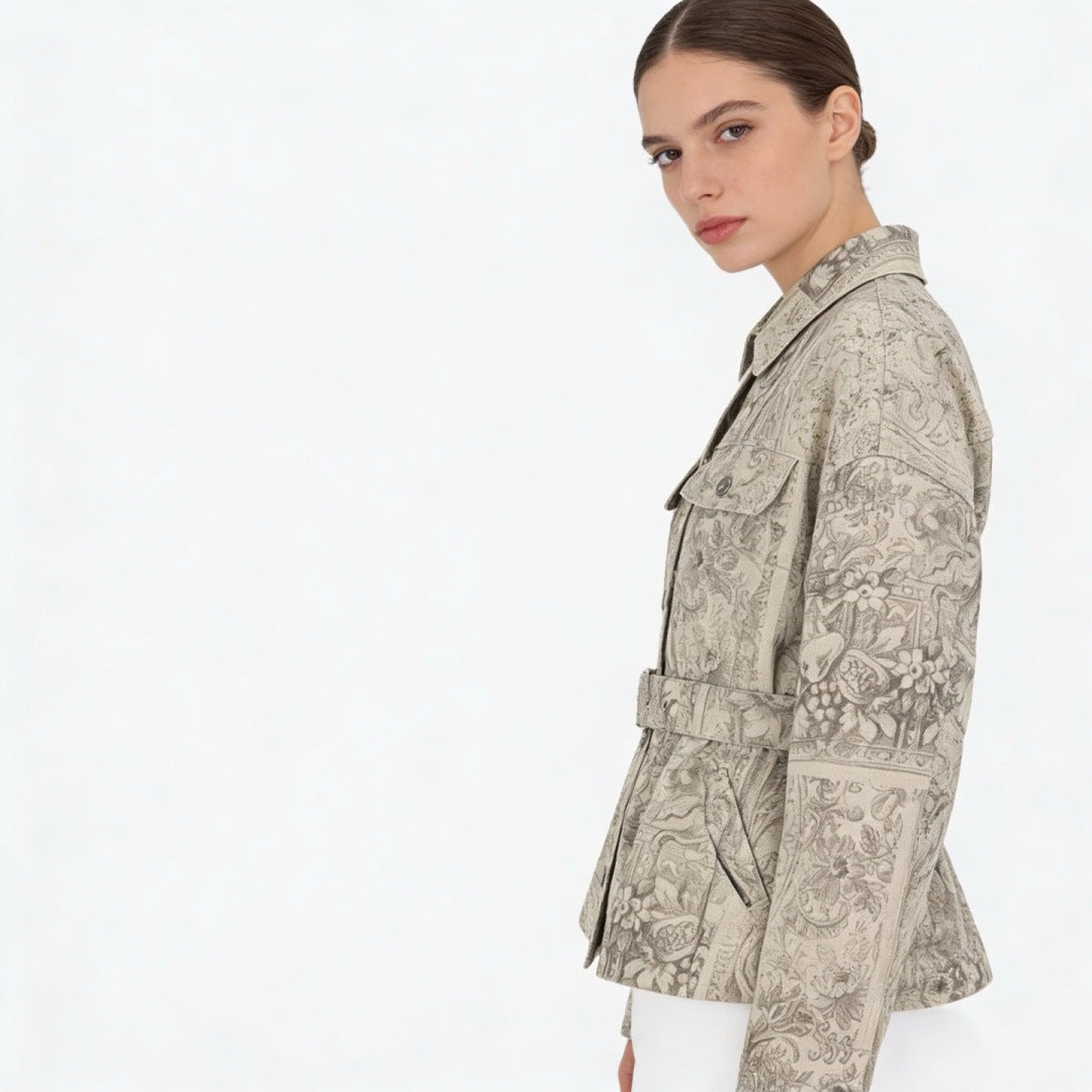 CD NEW printed denim jacket