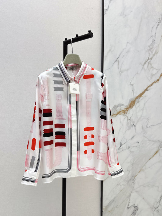 Herm NEW print silk shirts