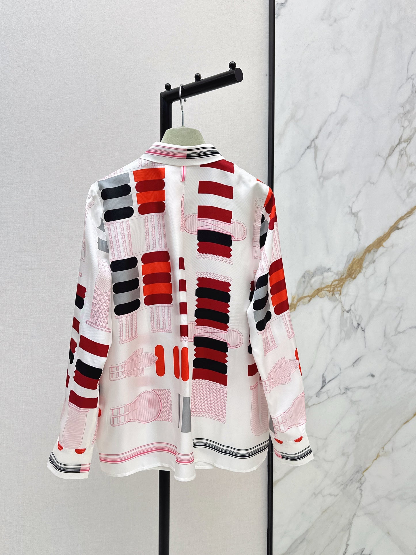 Herm NEW print silk shirts